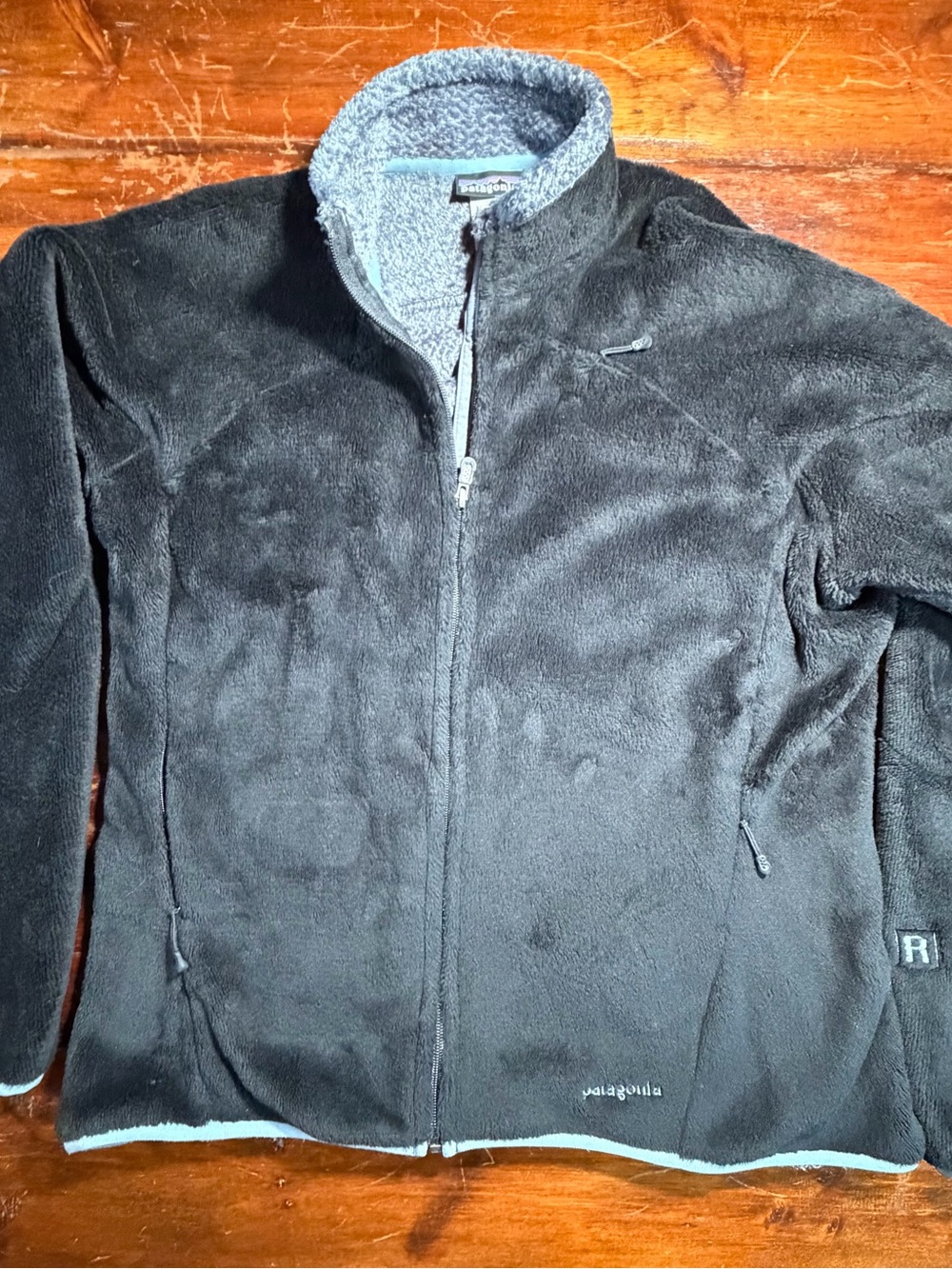 Patagonia Womens R4 Fleece Jacket XL Black Polartec Vintage 2006 Style 36112